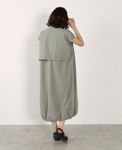 《別注》【RUSSELL ATHLETIC/ラッセルアスレチック】ドロストシャツワンピース 詳細画像 カーキ 7