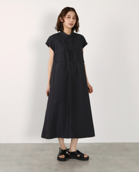 《別注》【RUSSELL ATHLETIC/ラッセルアスレチック】ドロストシャツワンピース 詳細画像 ブラック 10