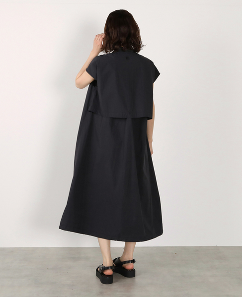 《別注》【RUSSELL ATHLETIC/ラッセルアスレチック】ドロストシャツワンピース 詳細画像 ブラック 5
