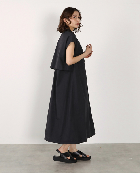 《別注》【RUSSELL ATHLETIC/ラッセルアスレチック】ドロストシャツワンピース 詳細画像 ブラック 6