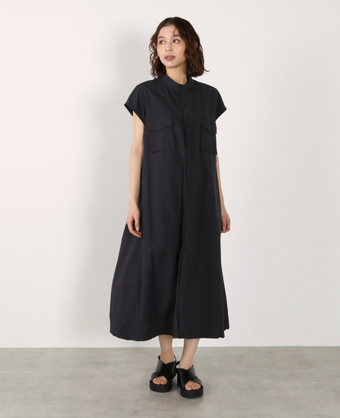 《別注》【RUSSELL ATHLETIC/ラッセルアスレチック】ドロストシャツワンピース 詳細画像 ブラック 8