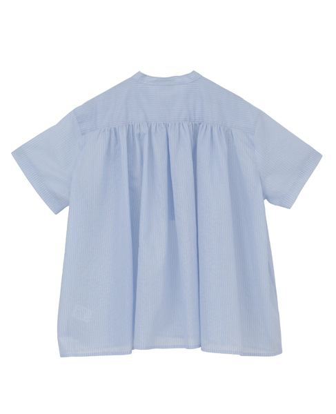 【LE GLAZIK/ル グラジック】ギャザーショートスリーブシャツ 詳細画像 ブルー系その他 2