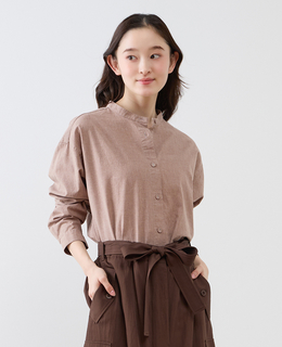 《別注》【 The Duchess Designs/ザ ダッチェス デザイン】綿麻裾ドロストシャツ