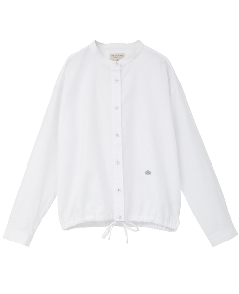 《別注》【 The Duchess Designs/ザ ダッチェス デザイン】綿麻裾ドロストシャツ 詳細画像 ホワイト 11