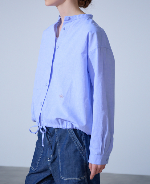 《別注》【 The Duchess Designs/ザ ダッチェス デザイン】綿麻裾ドロストシャツ 詳細画像 ブルー 3