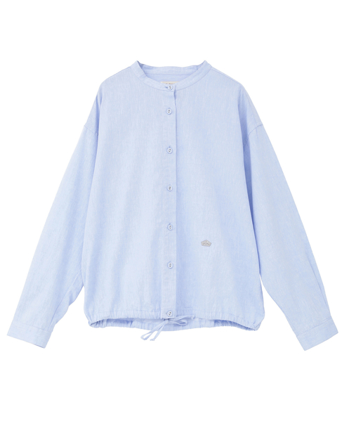 《別注》【 The Duchess Designs/ザ ダッチェス デザイン】綿麻裾ドロストシャツ 詳細画像 ブルー 9
