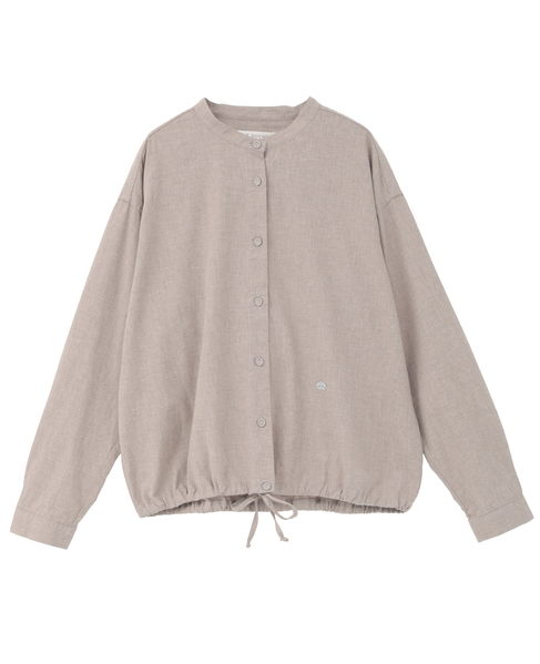 《別注》【 The Duchess Designs/ザ ダッチェス デザイン】綿麻裾ドロストシャツ 詳細画像 ブラウン 12