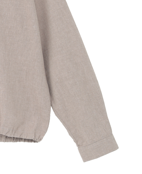 《別注》【 The Duchess Designs/ザ ダッチェス デザイン】綿麻裾ドロストシャツ 詳細画像 ブラウン 14