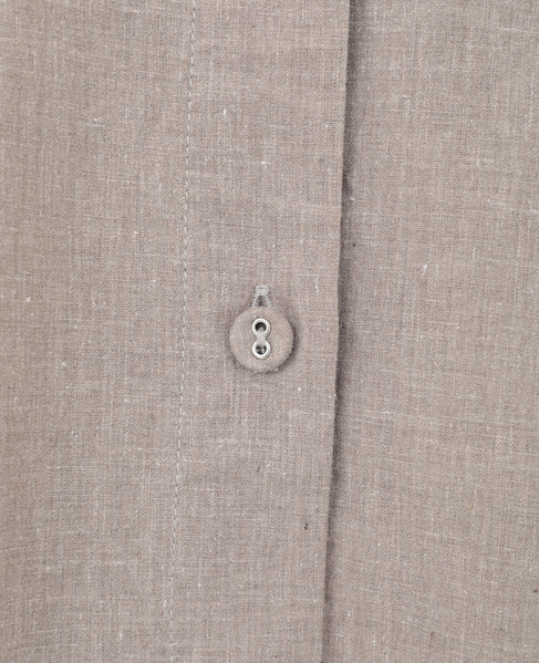 《別注》【 The Duchess Designs/ザ ダッチェス デザイン】綿麻裾ドロストシャツ 詳細画像 ブラウン 19