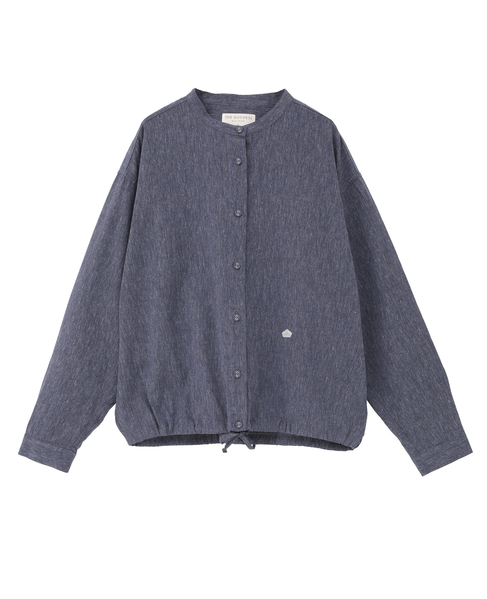 《別注》【 The Duchess Designs/ザ ダッチェス デザイン】綿麻裾ドロストシャツ 詳細画像 ネイビー 13