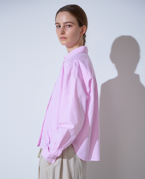 《別注》【 The Duchess Designs/ザ ダッチェス デザイン】綿麻レギュラーカラーシャツ 詳細画像 ピンク 2