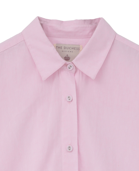《別注》【 The Duchess Designs/ザ ダッチェス デザイン】綿麻レギュラーカラーシャツ 詳細画像 ピンク 8