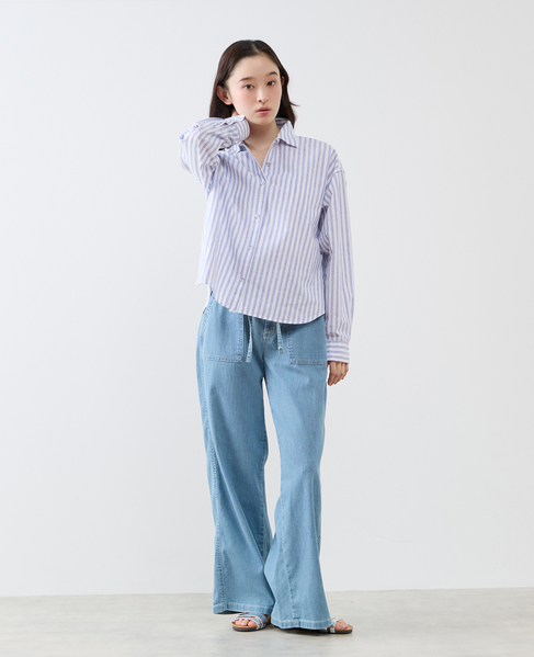 《別注》【 The Duchess Designs/ザ ダッチェス デザイン】綿麻レギュラーカラーシャツ 詳細画像 ブルー系その他 4