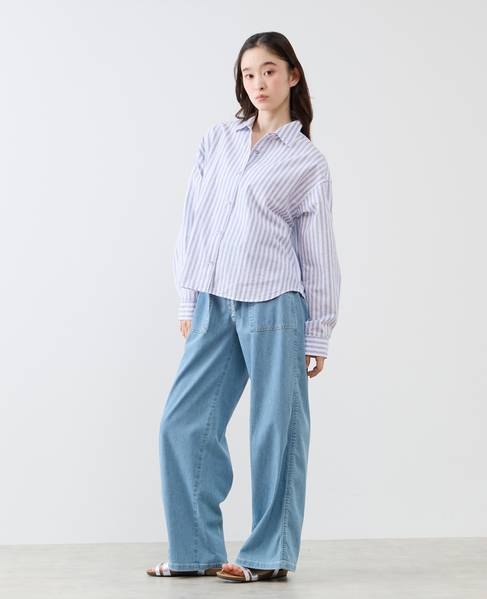 《別注》【 The Duchess Designs/ザ ダッチェス デザイン】綿麻レギュラーカラーシャツ 詳細画像 ブルー系その他 5