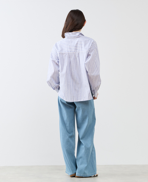 《別注》【 The Duchess Designs/ザ ダッチェス デザイン】綿麻レギュラーカラーシャツ 詳細画像 ブルー系その他 7