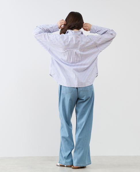 《別注》【 The Duchess Designs/ザ ダッチェス デザイン】綿麻レギュラーカラーシャツ 詳細画像 ブルー系その他 8