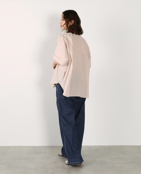 《別注》【Duchess Designs/ダッチェス・デザイン】VIS/麻ドルマンブラウス 詳細画像 ライトベージュ 10