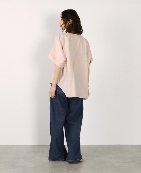 《別注》【Duchess Designs/ダッチェス・デザイン】VIS/麻ドルマンブラウス 詳細画像 ライトベージュ 11