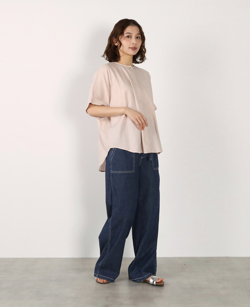 《別注》【Duchess Designs/ダッチェス・デザイン】VIS/麻ドルマンブラウス 詳細画像 ライトベージュ 13