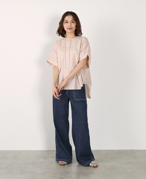 《別注》【Duchess Designs/ダッチェス・デザイン】VIS/麻ドルマンブラウス 詳細画像 ライトベージュ 2