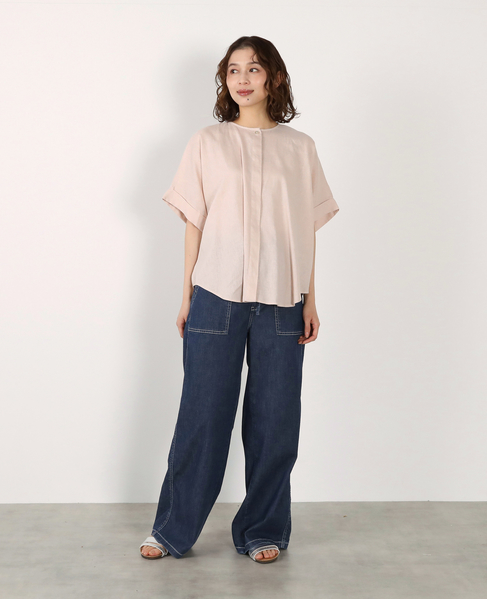 《別注》【Duchess Designs/ダッチェス・デザイン】VIS/麻ドルマンブラウス 詳細画像 ライトベージュ 3