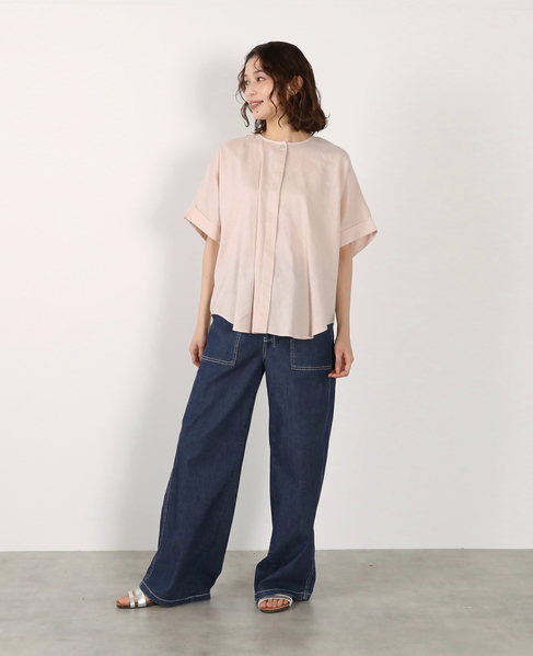 《別注》【Duchess Designs/ダッチェス・デザイン】VIS/麻ドルマンブラウス 詳細画像 ライトベージュ 5