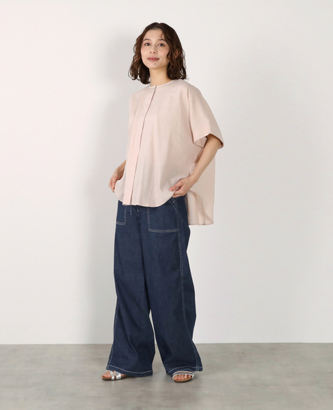 《別注》【Duchess Designs/ダッチェス・デザイン】VIS/麻ドルマンブラウス 詳細画像 ライトベージュ 6