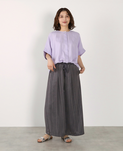 《別注》【Duchess Designs/ダッチェス・デザイン】VIS/麻ドルマンブラウス 詳細画像 ラベンダー 12