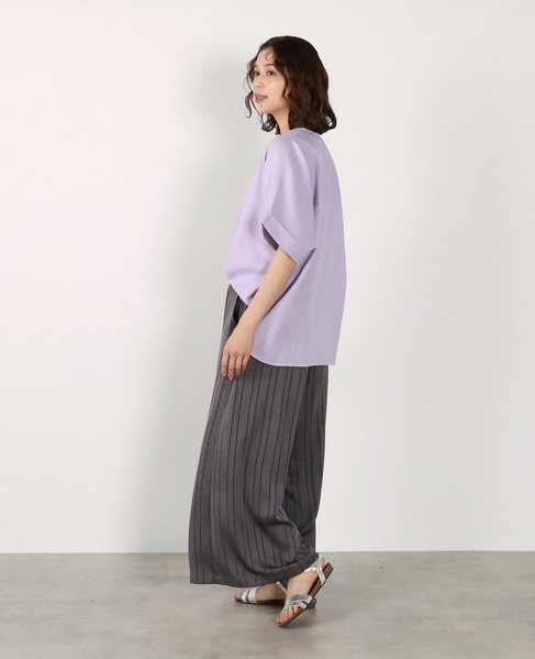 《別注》【Duchess Designs/ダッチェス・デザイン】VIS/麻ドルマンブラウス 詳細画像 ラベンダー 7