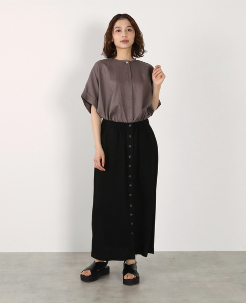 《別注》【Duchess Designs/ダッチェス・デザイン】VIS/麻ドルマンブラウス 詳細画像 モカグレー 12