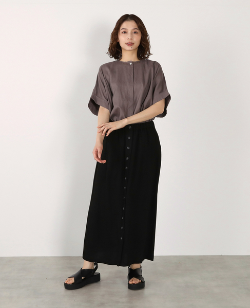 《別注》【Duchess Designs/ダッチェス・デザイン】VIS/麻ドルマンブラウス 詳細画像 モカグレー 13