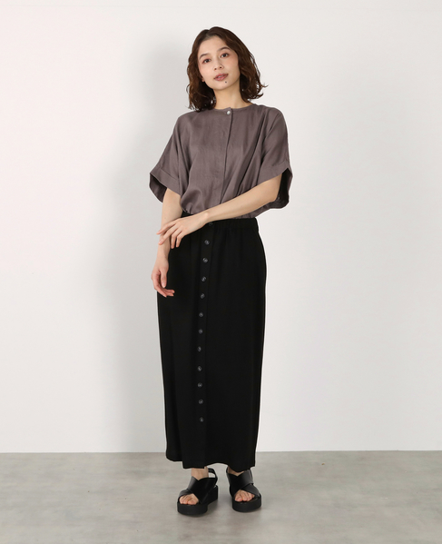 《別注》【Duchess Designs/ダッチェス・デザイン】VIS/麻ドルマンブラウス 詳細画像 モカグレー 14