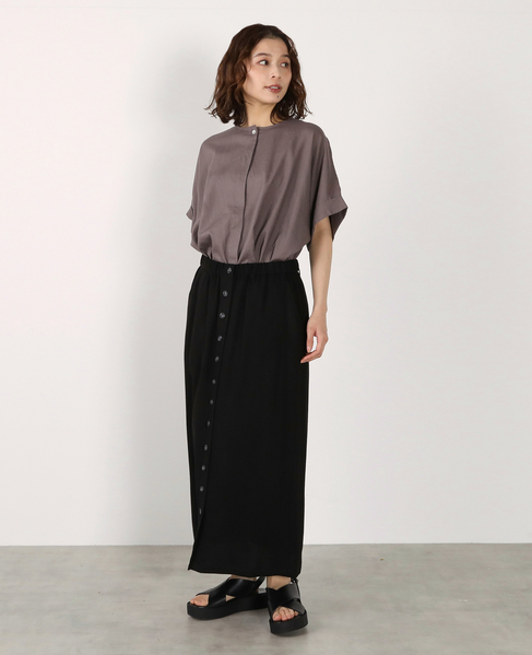 《別注》【Duchess Designs/ダッチェス・デザイン】VIS/麻ドルマンブラウス 詳細画像 モカグレー 5