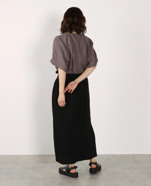 《別注》【Duchess Designs/ダッチェス・デザイン】VIS/麻ドルマンブラウス 詳細画像 モカグレー 8