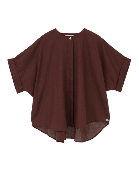 《別注》【Duchess Designs/ダッチェス・デザイン】VIS/麻ドルマンブラウス 詳細画像 ブラウン 13
