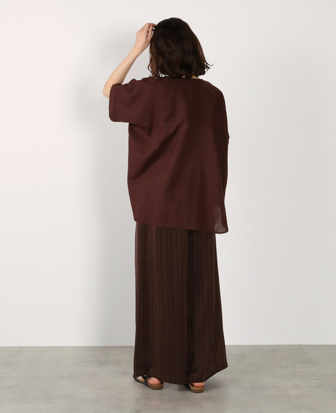 《別注》【Duchess Designs/ダッチェス・デザイン】VIS/麻ドルマンブラウス 詳細画像 ブラウン 7