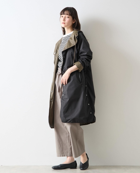 《別注》【TAION/タイオン】リバーシブルロングコート 詳細画像 オリーブ 12