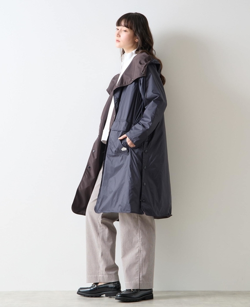 《別注》【TAION/タイオン】リバーシブルロングコート 詳細画像 ダークネイビー 2