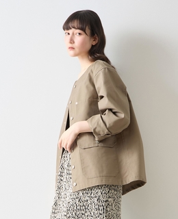 《別注》【TAION/タイオン】ノーカラーブルゾン