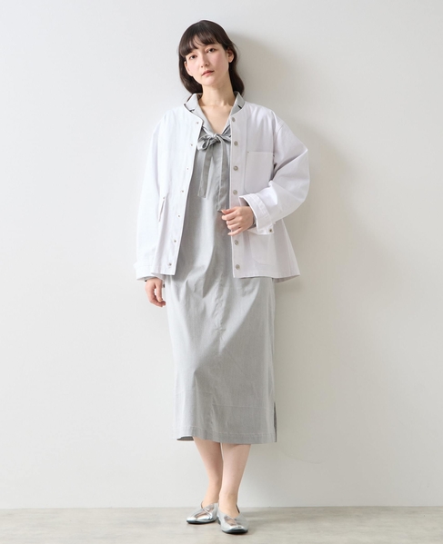 《別注》【TAION/タイオン】ノーカラーブルゾン 詳細画像 オフ 2