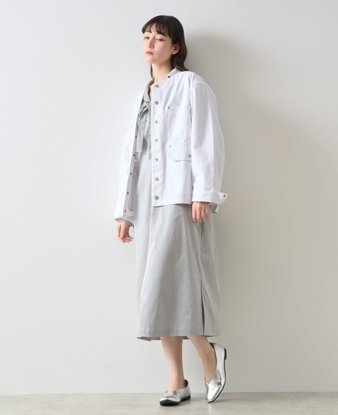 《別注》【TAION/タイオン】ノーカラーブルゾン 詳細画像 オフ 3