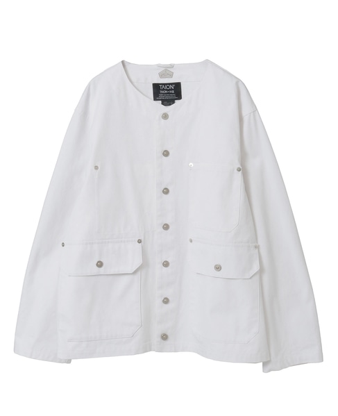 《別注》【TAION/タイオン】ノーカラーブルゾン 詳細画像 オフ 9