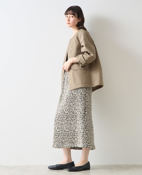 《別注》【TAION/タイオン】ノーカラーブルゾン 詳細画像 オリーブ 2