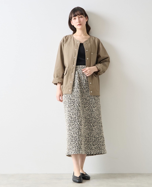 《別注》【TAION/タイオン】ノーカラーブルゾン 詳細画像 オリーブ 3