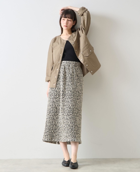 《別注》【TAION/タイオン】ノーカラーブルゾン 詳細画像 オリーブ 4