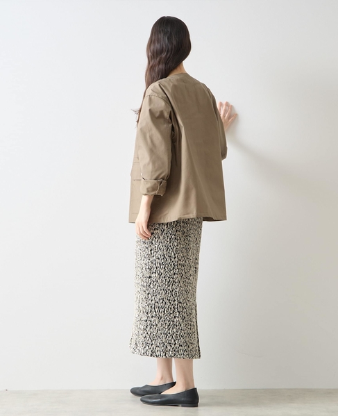 《別注》【TAION/タイオン】ノーカラーブルゾン 詳細画像 オリーブ 5