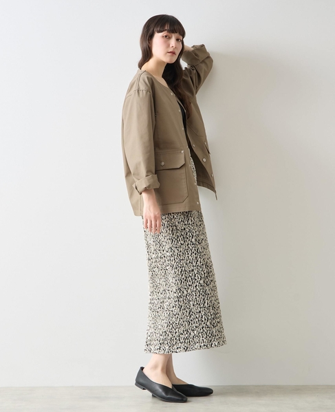 《別注》【TAION/タイオン】ノーカラーブルゾン 詳細画像 オリーブ 7