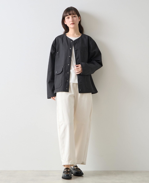 《別注》【TAION/タイオン】ノーカラーブルゾン 詳細画像 ブラック 2