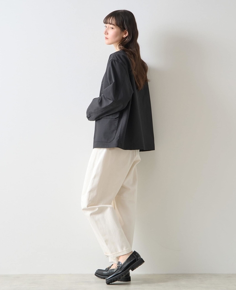 《別注》【TAION/タイオン】ノーカラーブルゾン 詳細画像 ブラック 4