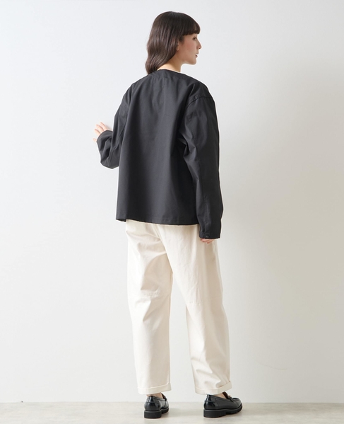 《別注》【TAION/タイオン】ノーカラーブルゾン 詳細画像 ブラック 5